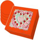 Cake Boxes Bakepacker 36 unidades 20x20x13cm com janela laranja