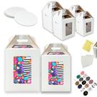 Cake Boxes VTPT Ecom Tri-Handle Tall com Windows 4 Pack Cake Boxes VTPT Ecom Tri-Handle Tall com Windows 4 Pack