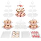 Cake Stand Set NWK, pacote de 10 de duas camadas e três camadas