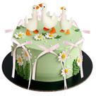 Cake Topper Chunful Silly Goose, 1º aniversário, rosa, 28 unidades