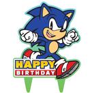 Cake Topper Think Green Fun Sonic Gamer reversível 17x23cm