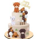 Cake Toppers Decorations Kigley Highland Cow 25 unidades