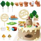 Cake Toppers GallaRato Capybara, festa de aniversário, 19 unidades Cake Toppers GallaRato Capybara, festa de aniversário, 19 unidades