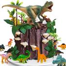 Cake Toppers GLAHORSE Dinosaur 26 unidades com ovos, folhas e árvores