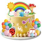 Cake Toppers QAMEGX Cartoon 26 unidades com rato-elefante e porquinho