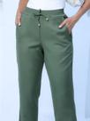 Calça Alfaiataria Feminina Casual Bolsos Elástico Cintura Elegante Calça Alfaiataria Feminina Casual Bolsos Elástico Cintura Elegante