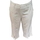 Calça Alfaiataria Feminina Pantacourt Linho Plus Size