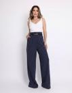 Calça Alfaiataria Feminina Pantalona Listrada Wide Leg Aerolook
