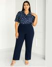 Calça Alfaiataria Feminina Plus Size Reta Cintura Alta, Até 58 Calça Alfaiataria Feminina Plus Size Reta Cintura Alta, Até 58
