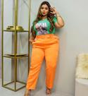 Calça Alfaiataria Lavínia Feminina Plus Size Com Cinto Moda Elegante Calça Alfaiataria Lavínia Feminina Plus Size Com Cinto Moda Elegante