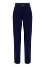 Calça Alfaiataria Lunender Slim Em Malha Azul