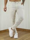 Calça Alfaiataria Masculina Linho Skinny Bolso Faca