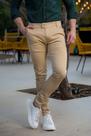 Calça Alfaiataria Masculina Skinny Italian Bege - Conquest