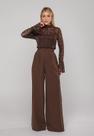 Calça Alfaiataria Wide Leg Marrom Salvatore