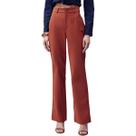 Calça Alfaitaria Feminina Bootcut Flor De Lis