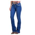 Calça Amaciada Used Bordado Branco Bill Way Ref: 41144 Cor:JeansTamanho:48