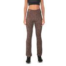 Calça Amei Sport Flare Com Bolso Interno - Marrom Oncinha