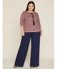 Calça Azul Marinho, Feminina, Pantalona, Plus Size Calça Azul Marinho, Feminina, Pantalona, Plus Size