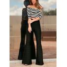 Calça Bandagem Flare Preta Feminina