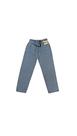 Calça banks reta logo emborrachado - jeans medio