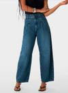Calça Barrel Jeans Enfim 1000131599 Feminina Cintura Média Algodão T. 36/46
