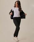 Calça Básica Feminina Jogger Em Moletom Stretch