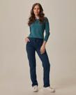 Calça Básica Feminina Reta Em Moletom Stretch Flanelado