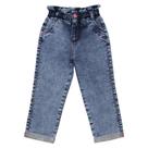Calça Bebê/Infantil Look Jeans Clochard Moletom Jeans