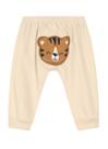 Calça Bebê Menino Cotton Canelada Bege Tigrinho Brandili