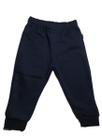 Calça Bebe Moletom Marinho Tam G9-12 Meses Dicanela
