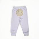 Calça Bebê Suedine Branca Aplique de Carinha Calça Bebê Suedine Branca Aplique de Carinha