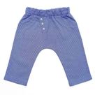 Calça bebê unissex saruel com botõezinhos tecido plano azul Calça bebê unissex saruel com botõezinhos tecido plano azul