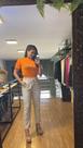 Calça bege de alfaiataria tam M Maycloset