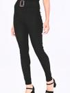 Calça Bengaline com cinto e Bolso feminina