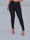 Calça Bengaline Skinny Feminina Preta cintura alta super confortavél - 48