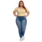 Calça biotipo jeans feminina skinny midi plus size ref.27503