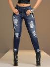 Calça Boyfriend com Pedrarias Destroyed PitBull Jeans 87966 COR:AZUL ESCUROTAMANHO:36 Calça Boyfriend com Pedrarias Destroyed PitBull Jeans 87966 COR:AZUL ESCUROTAMANHO:36