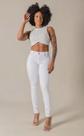 Calça Branca Feminina em Sarja Básica Casual - Bivik Jeans Calça Branca Feminina em Sarja Básica Casual - Bivik Jeans