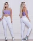 Calça Branca Feminina em Sarja Modelo Basic - RI19 Jeans