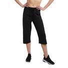 Calça Capri feminina Champion Lounge, ajuste padrão, preta, 2GG