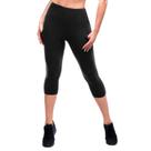 Calça Capri SINOPHANT Preta Cintura Alta com Bolsos P ao M
