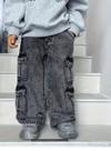 Calça cargo 4 bolsos laterais meninos adolescentes preta grafite do 10 ao 16 begg balao folgada Calça cargo 4 bolsos laterais meninos adolescentes preta grafite do 10 ao 16 begg balao folgada