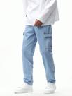 Calça Cargo Balão Jeans Moda Masculino Larga Streetwear