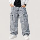 Calça Cargo Bolso Lateral Skatista Streetwear Urbano Rua Cinza Grafite