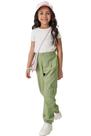 Calça Cargo Infantil Menina Kukiê Sarja Com Elastano 79168 Calça Cargo Infantil Menina Kukiê Sarja Com Elastano 79168