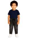 Calça Cargo Infantil Menino Com Bolso e Cintura Elástica Estilo Skatista
