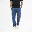 Calça cargo jeans larga bolsos lateral Calça cargo jeans larga bolsos lateral
