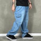 Calça Cargo Jeans Magic Jump Azul Clara Original -