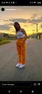 Calça Cargo Laranja