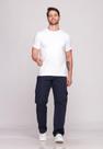 Calça Cargo Macaw Sarja 7888 Azul Marinho F075